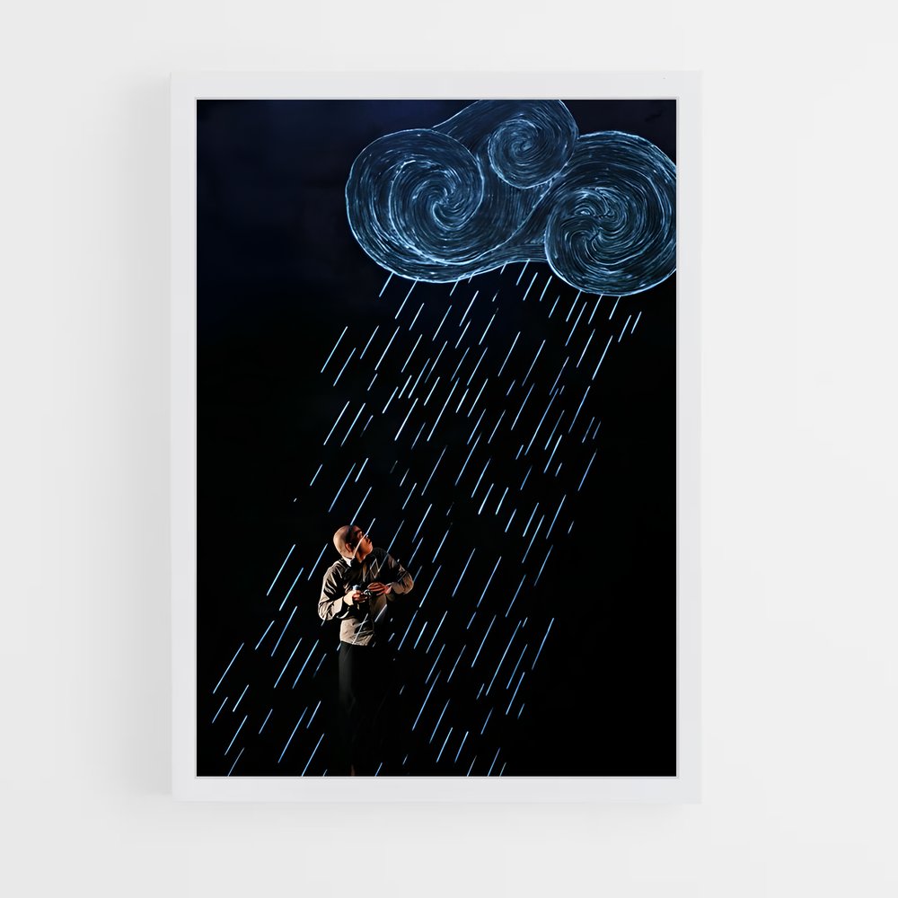 Poster Pluie de Pensées – affiche Danse (vue 3)